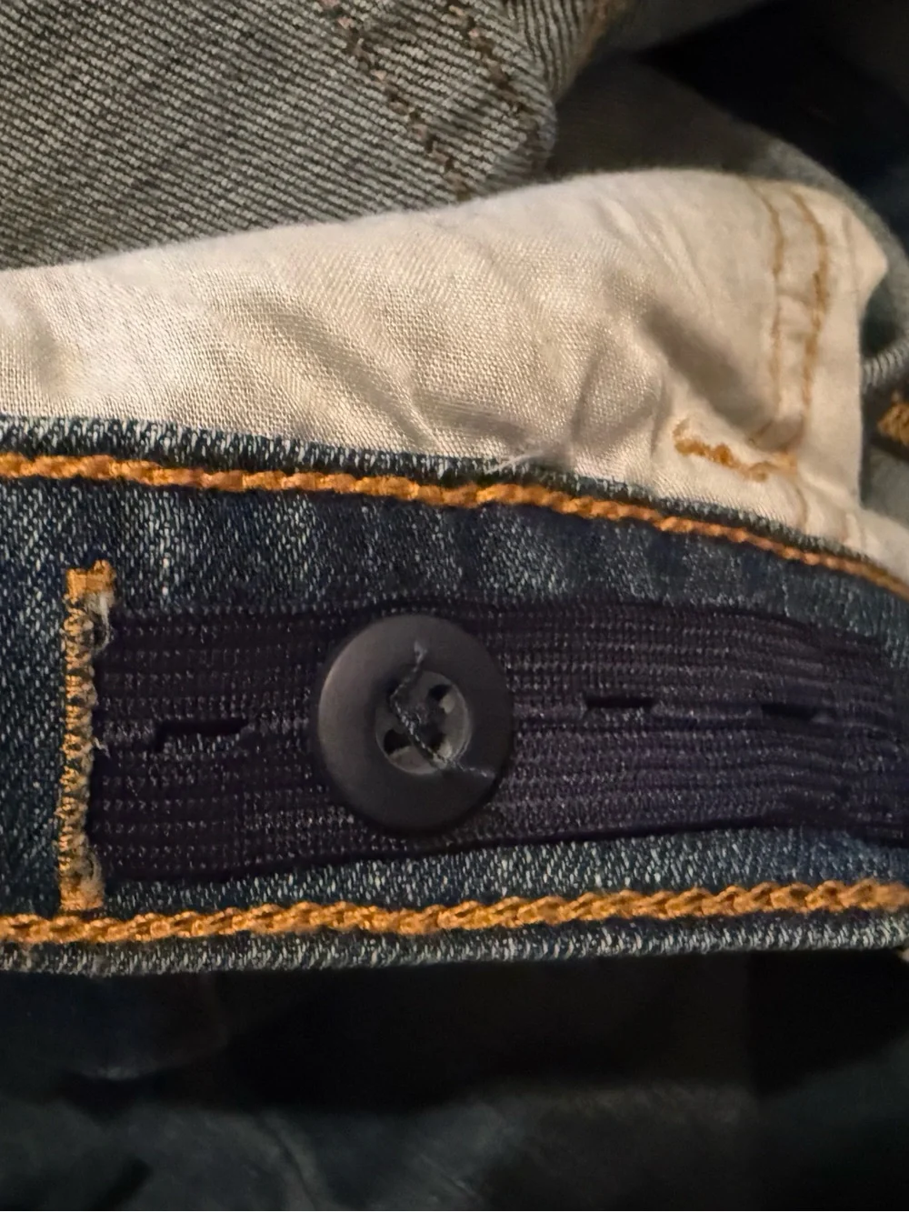 The Children's Place Boys' Stretch skinny jeans in a blue 10 Husky